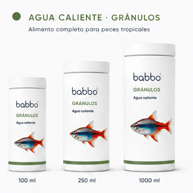 Formatos de Agua caliente · Gránulos