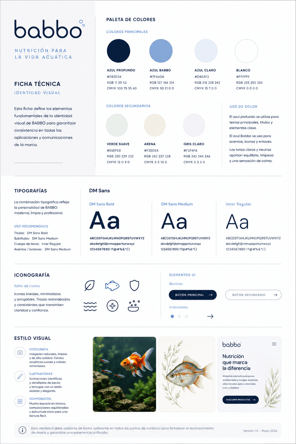 Identidad visual y principios de BABBO